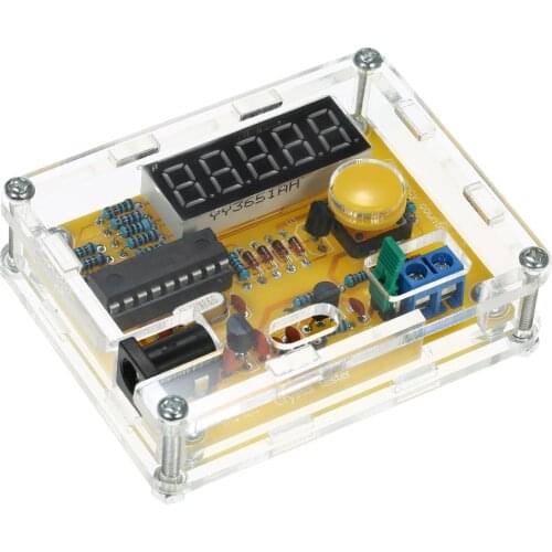 DIY Frequency Tester Crystal Counter Meter Oscillator Tester with Transparent Case 1Hz~50MHz