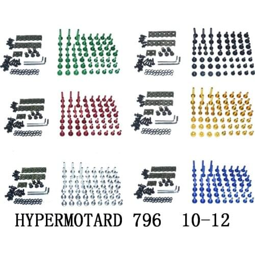 Motorcycle Complete Fairing Bolts Kit Bodywork Screws For Fit DUCATI HYPERMOTARD 796 2010-2012