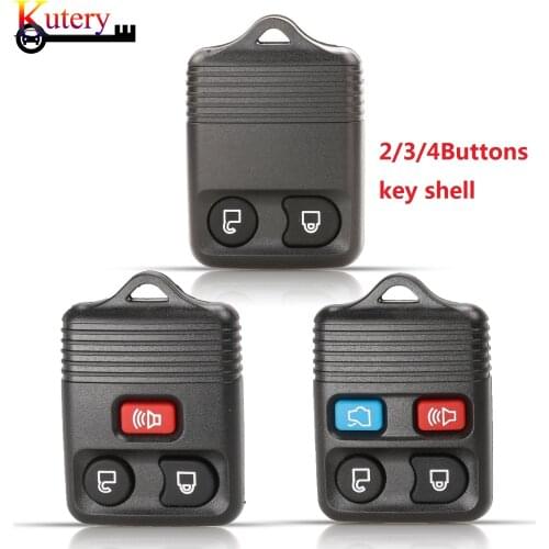 Kutery 2/3/4 Buttons Fob Remote Case Replacement Key Shell For Ford Focus Complete Escape Mustang Explorer Lincoln Town Sport