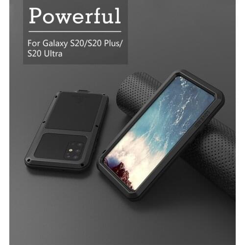 LOVE MEI Powerful Case For Samsung Galaxy S20 Ultra Metal Armor Shock Dirt Proof Water Phone Cases For Galaxy S20 Plus S20 FE