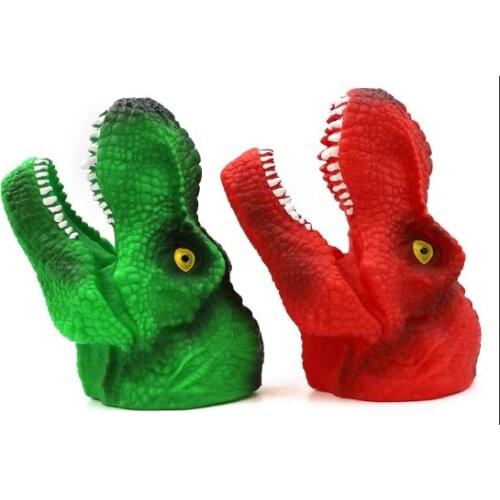 Creatively Soft Vinyl PVC Dinosaur Hand Puppet Animal Head Figure Toys Gloves Kids Gift