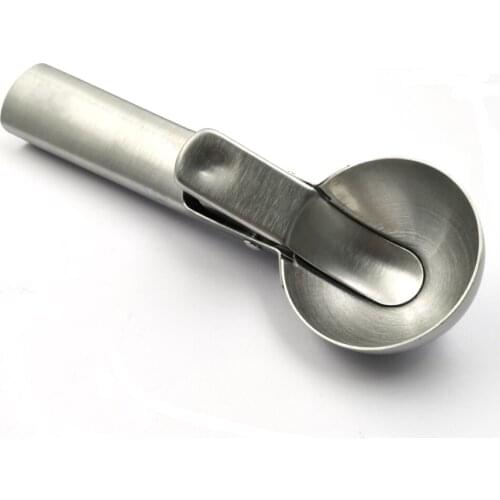 Top Amazon Creative Metal Ice cream Spoon Stacks with Fruit spoon Meat ball Non-stick DIY Stainless steel Ice Cream Scoop