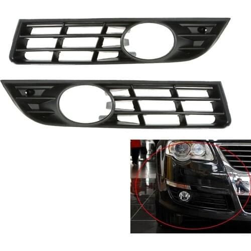 Pair Front Fog Light Lamp Cover Grille for VW Passat B6 2006-2010