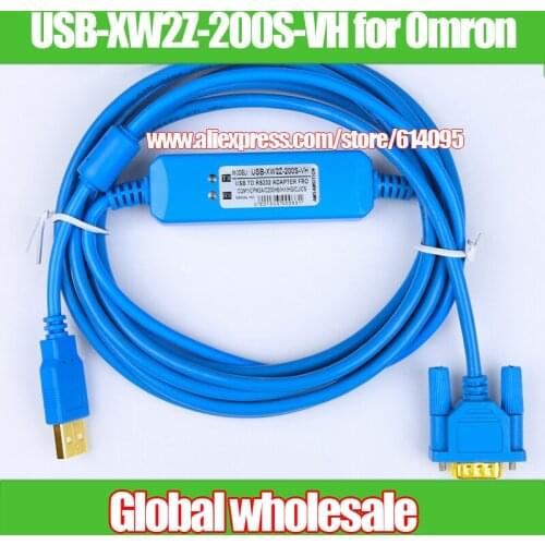 1pcs PLC programming cable USB-XW2Z-200S-VH for Omron CQM1H / CPM2C Series /USB to RS232 for com1/cm2a/cs/cj