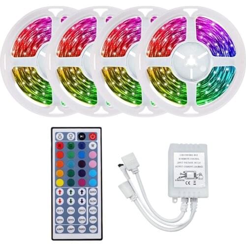 20M RGB LED Strip Light 3528 1200LEDs Flexible LED Light Strip with 44 Key Remote for Bedroom Halloween Christmas
