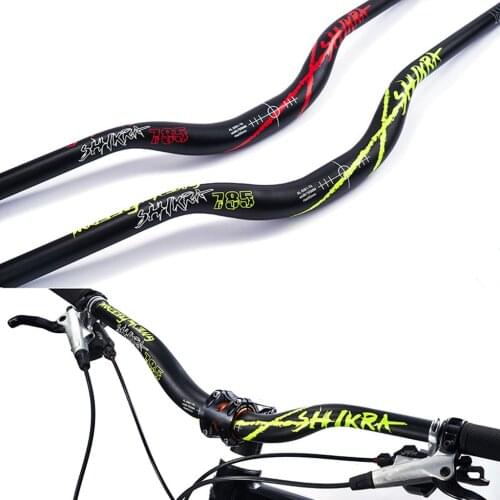 Extra Long Mountain Bike Handlebar Hi-Riser BMX Down Hill Handlebar 6061 Aluminium Alloy Swallow-shaped Handlebar 31.8x785mm