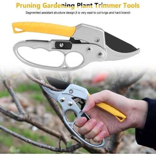 200mm Pruning Shear Garden Tools Labor Saving High Carbon Steel Scissors Gardening Plant Branch Pruners Protection