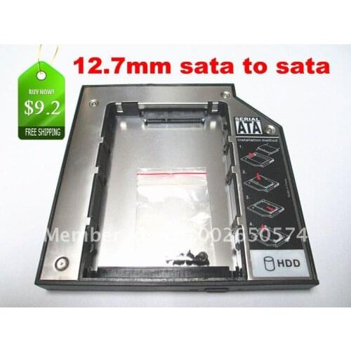 SATA 2nd HDD HD Hard Driver Caddy for 12.7mm Universal CD / DVD-ROM Optical Bay