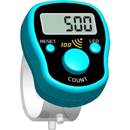 Random Color Finger Counter Digital LED Electronic Handheld Tally Counter Clicker Finger Ring Golf Digit Stitch Marker Durable
