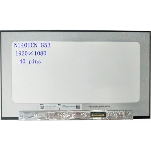 14.0"inch N140HCN-G53 REV.C1 FHD IPS Touch Laptop Lcd Screen EDP 40 pin 72% NTSC Panel Matrix Replacement