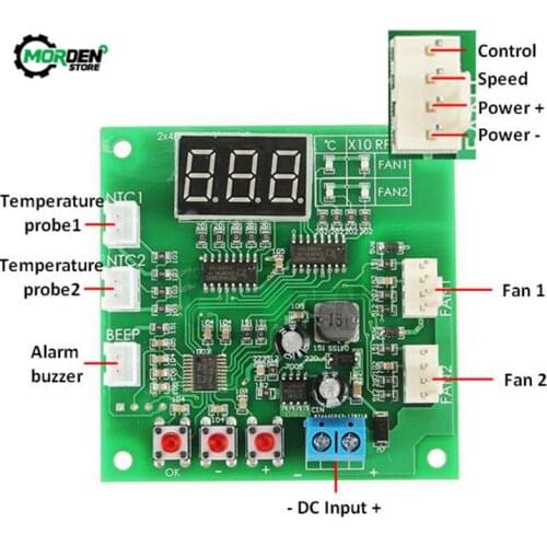 DC 11-55v 5A 2 3 4 Wire PWM Blower Speed Controller Motor Fan Governor Temperature Control Support EC EBM Fan Dropship