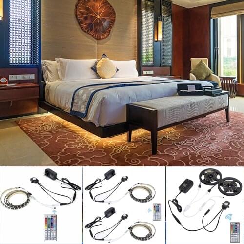 Motion Sensor LED Strip PIR Sensor LED Strip 5050 RGB 12V for Closet Stairs Under Bed Light Bedroom Washroom Night Lights 1m 3m