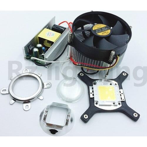 100W 100Watt High Power White LED Light + Heatsink Cooler+100W LED Driver