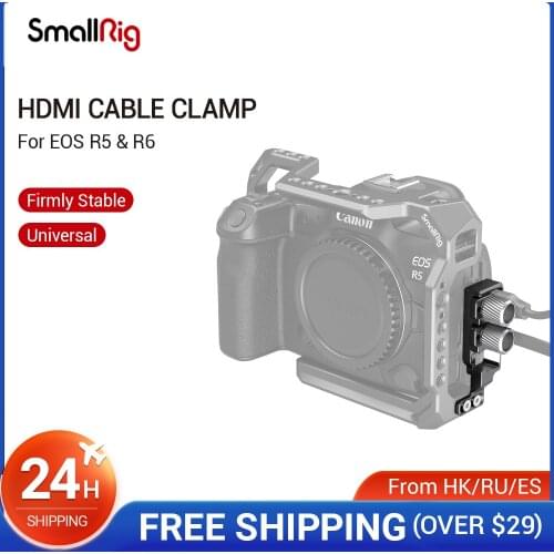 SmallRig HDMI and USB-C Cable Clamp With Two M3 Screws For EOS R5 and R6 Cage - 2981