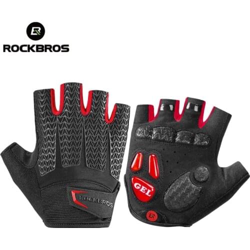 ROCKBROS Touch Screen Cycling Bike Gloves Autumn Spring MTB Bike Bicycle Gloves GEL Pad Shockproof Half Finger Mittens Gloves