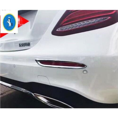 Yimaautotrims Accessories For Benz E-Class Sedan Sport Model W213 2016 2017 2018 ABS Chrome Rear Fog Light Lamp Cover Trim Kit