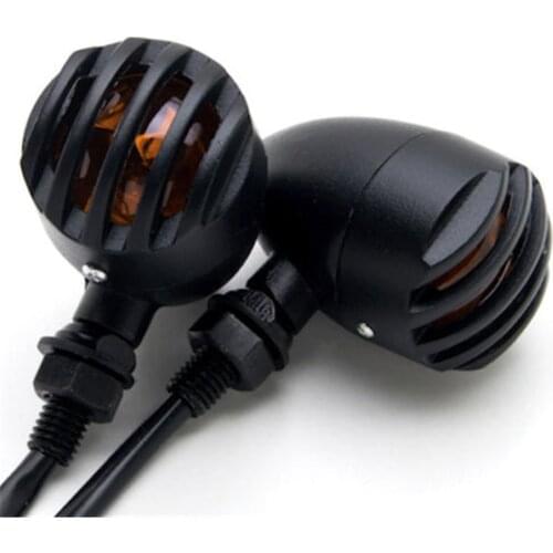 ZORBYZ Motorcycle Black Heavy Metal Bullet Turn Signal Light Fits For Harley Sportster 883 1200 XL Bobber Chopper Custom