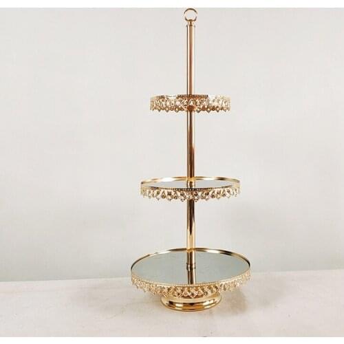 1Pcs 3-Tier Cupcake Stand Crystal Dessert Tower Serving Tray for Wedding Birthday Autumn Tea Baby Shower Halloween Party