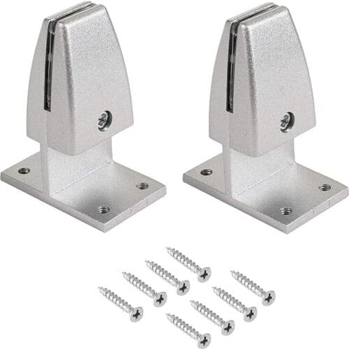 2Pcs Screen Partition Clip Aluminium Alloy Office Desk Partition Support Bracket Shelf Clamp Holder Screen Clips Silver