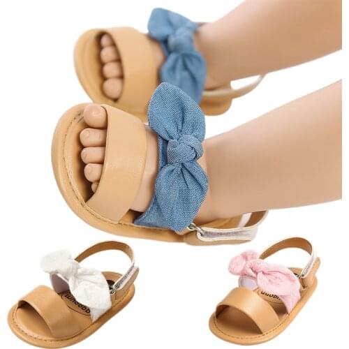 2020 Children Four Season Shoes 1-3 Years Toddler Baby Girls Bow Sequin Crib Shoe Trend Casual Shoes Glitter Bowknot Dress Shoes