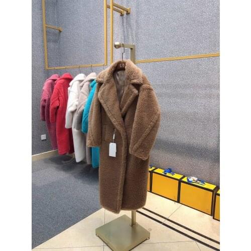 2021 Luxury Italian Oversized Plush Alpaca Wool Silk Blend Premium Quality Bear Coat