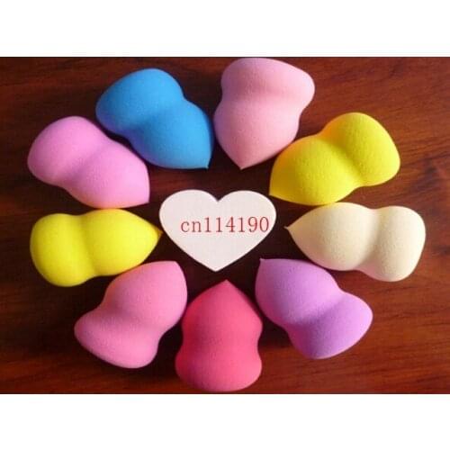 500pcs/lot Free Shipping 40x60mm Big Sponge Powder Puff Gourd Shape Smooth Professional Makeup Clean Blender