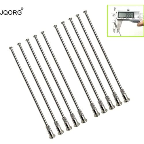 8 K Diameter 4.0 mm Material 304 Stainless Steel Straight Pull Motorcycle Spokes With 22 mm Longer Sliver Brass Material Nipples