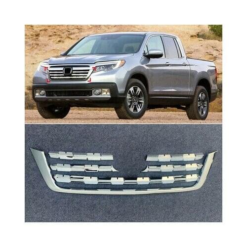 ABS Chrome Front Center Grille Grill Cover Trim 6pcs For Honda Ridgeline 17 - 19