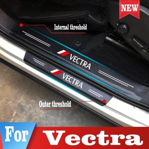 Car Stickers Door Threshold Guard For Opel Vectra Car Door Sill Scuff Plate Pedal Cover Trim Auto Accessories