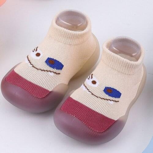 Children Anti-slip Shoes Newborn Girl Cotton Non-slip Floor Socks Boy And Girl Rubber Sole Cartoon Indoor Socks Infant Shoes