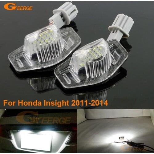 For Honda Insight 2011-2014 Excellent Ultra bright Smd Led License plate lamp light No OBC error car Accessories