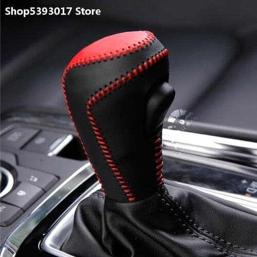 For Mazda CX30 CX-30 2020 2021 Car Leather Gear Shift Knob Cover Gear Case Car Interior Decor Car Accessories