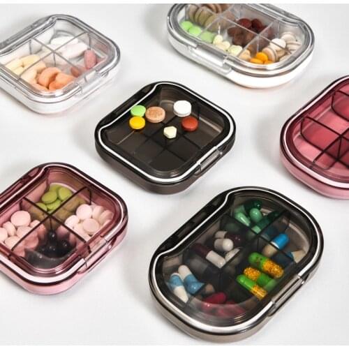 Travel Portable Mini Pill Box Sealed Moisture-proof Medicine Box Convenient for Packing Pill Box Plastic Storage Box