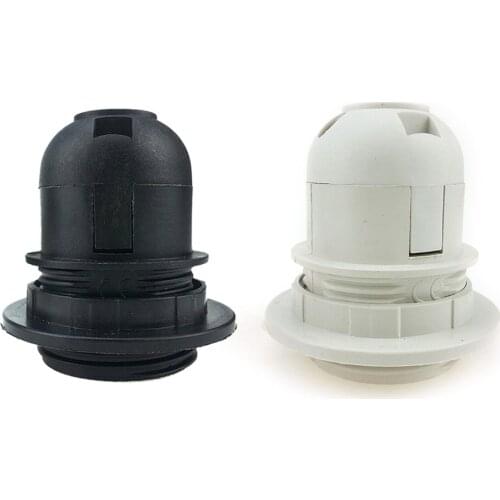 E27 Lamp Bulb Holder Edison Screw Cap Socket White/Black Pendant Ceiling Light Dropshipping
