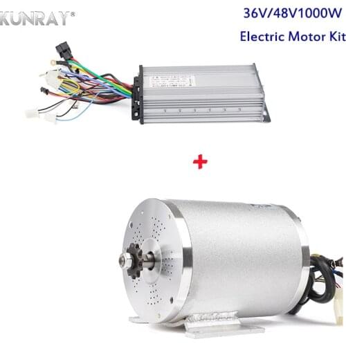 KUNRAY Electric Motor 36V 48V 1000W DC Brushless High Speed Mid Drive Conversion Kit Quad Tricycle Car Scooter E-Bike Moto