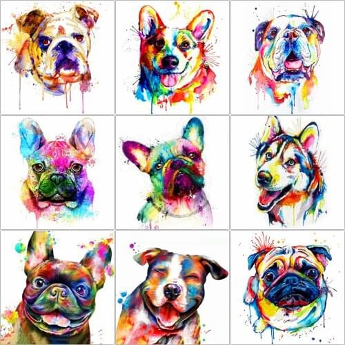 EverShine 5D DIY Diamond Embroidery Animal Picture Of Rhinestones Diamond Painting Dog Cross Stitch Set Mosaic Beaded Wall Art