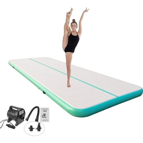 Free Shipping 6m/7m/8m x 2m x 0.2m or Customized Cheap Gymnastics Equipment Factory Inflatable Gym Air Track Mat With Air Pump