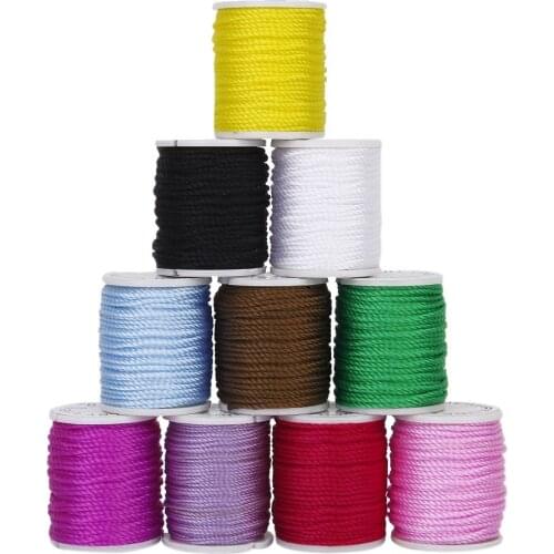Hot 10 Rolls of Nylon Beading Thread Cord for DIY Jewellery Making Mixed Colors---1mm