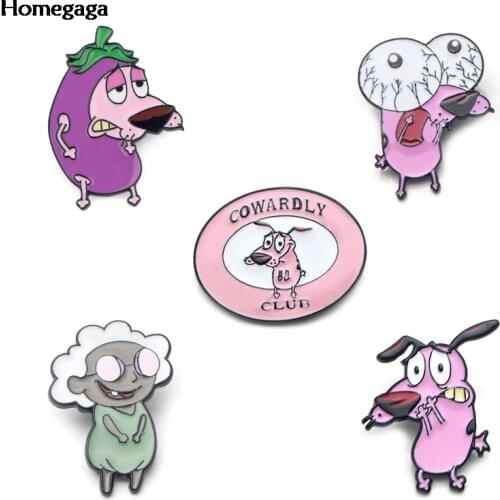 Homegaga cartoon dog badge zinc alloy pin tie Pins backpack clothes brooches for men women hat decoration badges gift D2028