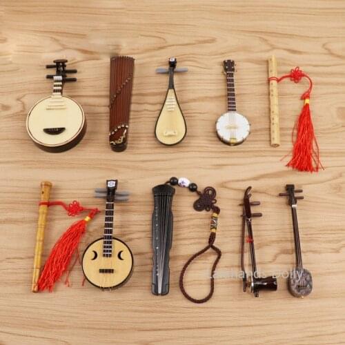 Dollhouse Mini Folk Musical Instrument Model for Birthday Gifts for Boys and Girls Dollhouse Decoration Accessories