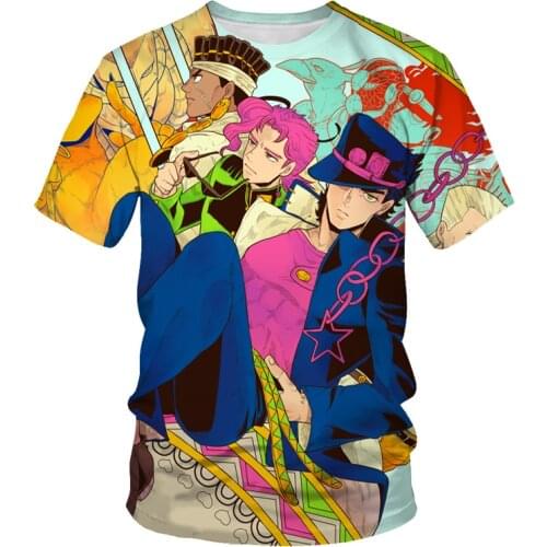 2021 summer cartoon most popular funny pictures 3D printing mens T-shirt fashion trend a variety of anime shirts