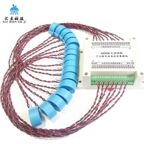 Multi Channel 16 Channel AC Current Frequency Measurement and Acquisition Module RS485 Sensor Transmitter MODBUS-RTU