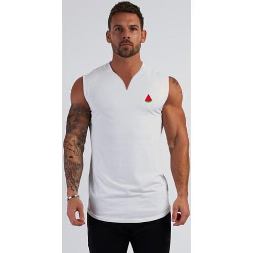 Mens Gym Workout Fashion Casual Tank Top Comfortable Clothing Training Fitness Singlets Sports Sleeveless Basketball V-Neck Vest