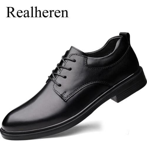 Genuine Leather Oxford Derbies Mens Formal Luxury Plus Size 48 49 50 Flat Black Work Wedding Shoes New Fashion 2021