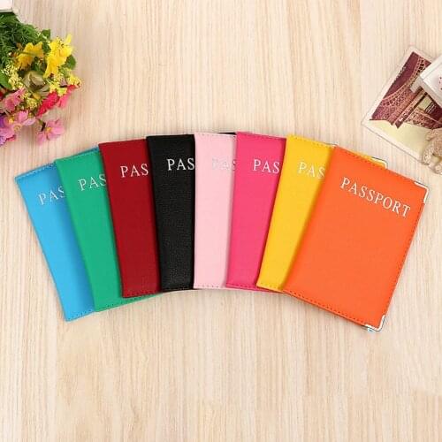 PU Leather Passport Cover Cute Business Card Holder Pouch for Travel Wallet Russian Netherland Case Women Pink