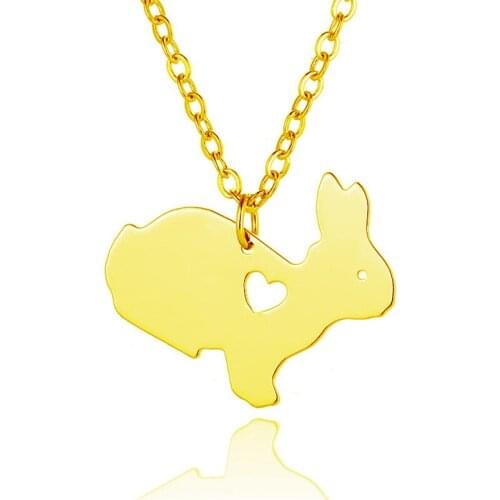 New Running Cat Charm Necklace Gold Color Silver Color Stainless Steel Cat Pendant Necklace Women Sitting Cat Jewellery