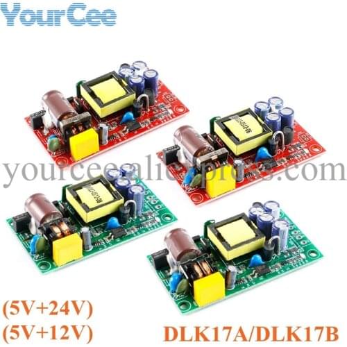 DLK17A DLK17B Dual Channel Isolation Switching Power Supply Module AC-DC 220V to 24V 12V/24v 5v Dual Output Power Module