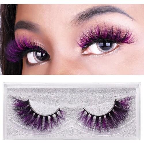 Premium Colorful Mink 3D hair eyelashes makeup accessories for Hallowmas handmade reusable fake lashes 30pcs/lot DHL Free