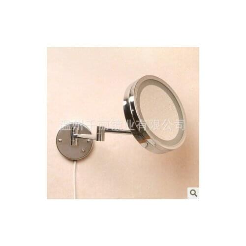 Factory direct copper round mirror with LED wall mirror charging