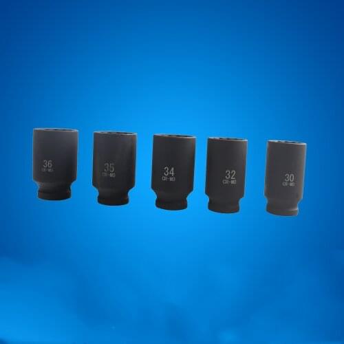 5 Size 1/2" 12 Point Impact Socket Spindle Axle Nut Socket Hub Axle Nuts Removing Installing Tool 30mm 32mm 34mm 35mm 36mm